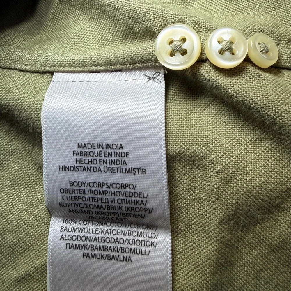 Polo Ralph Lauren Mens 2XB Big & Tall Olive Green Cotton Button Down Shirt Pony